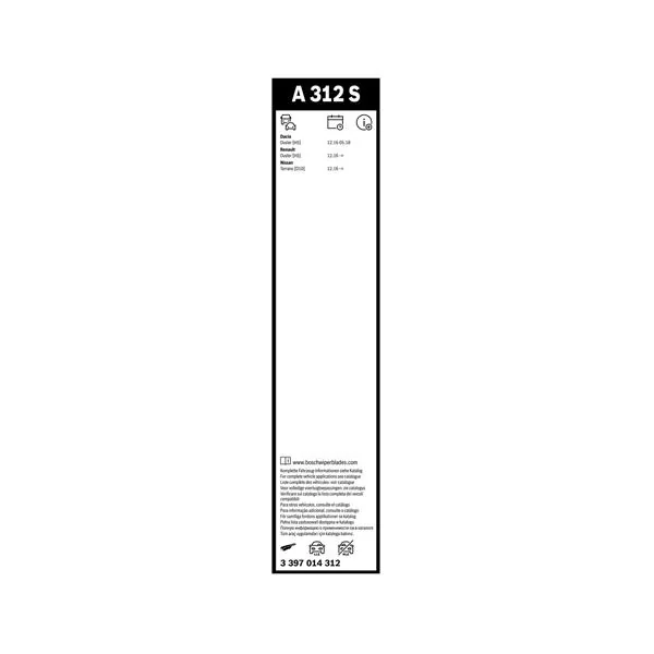 Bosch Balais d'essuie-glace plats Aerotwin A312S