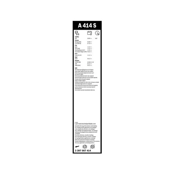 Bosch Balais d'essuie–glace plats Aerotwin A414S