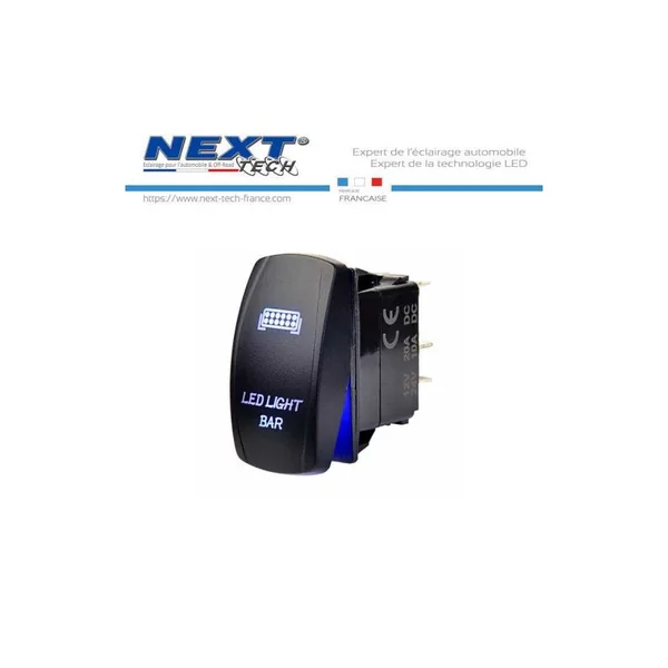 Bouton interrupteur barre LED