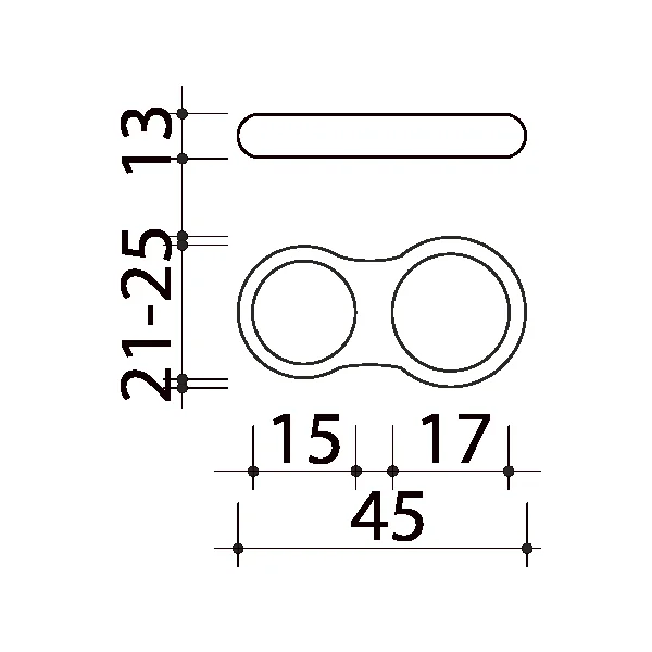 Butée de porte INFINITY, Transparent