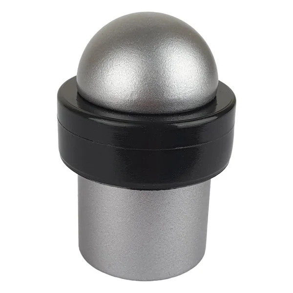 Butée de porte sol DOME, Aluminium anodisé gris argent