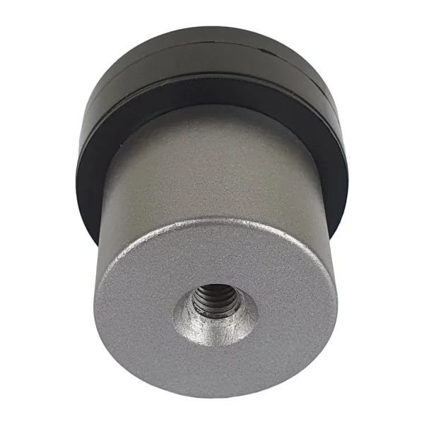 Butée de porte sol DOME, Aluminium anodisé gris argent