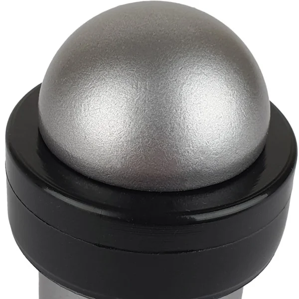 Butée de porte sol DOME, Aluminium anodisé gris argent