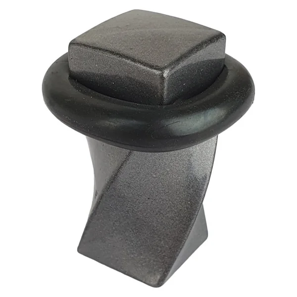 Butée de porte sol TORSADE NANTUA, Fer noir mat ou gris patiné