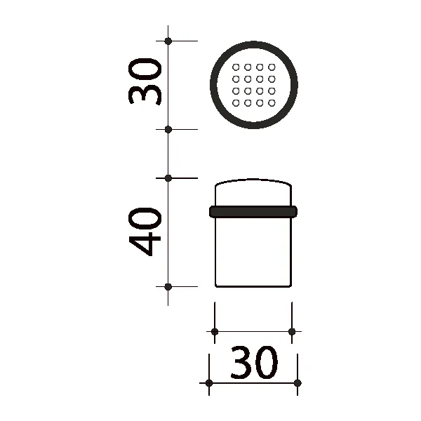 Butée de porte sol VALIA, Laiton nickel mat