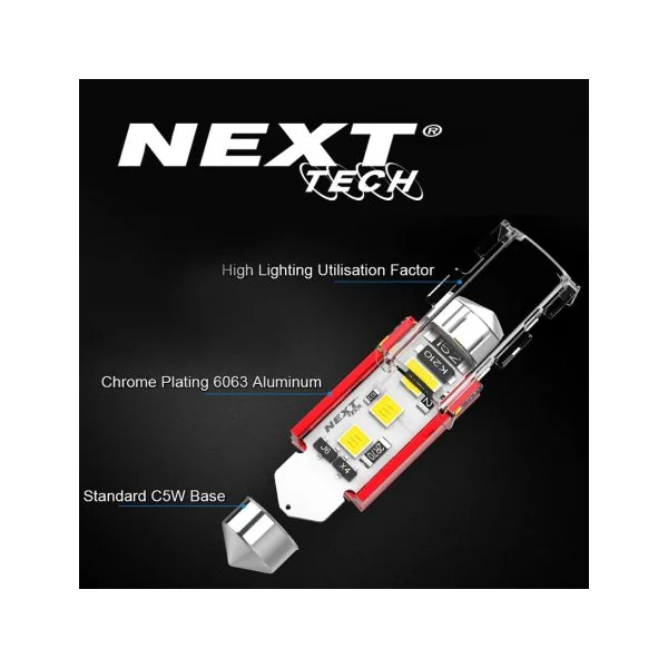 C10W LED Canbus 12V - 24V navettes 41mm Next-Tech®