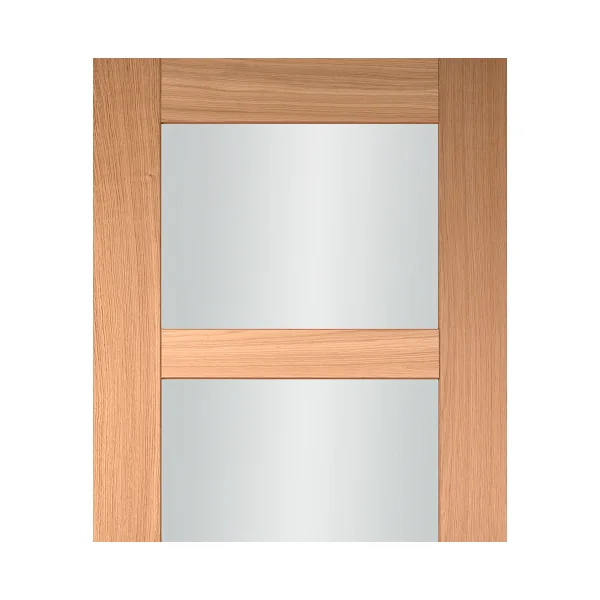 CETUS - Porte coulissante chêne 4 vitrages