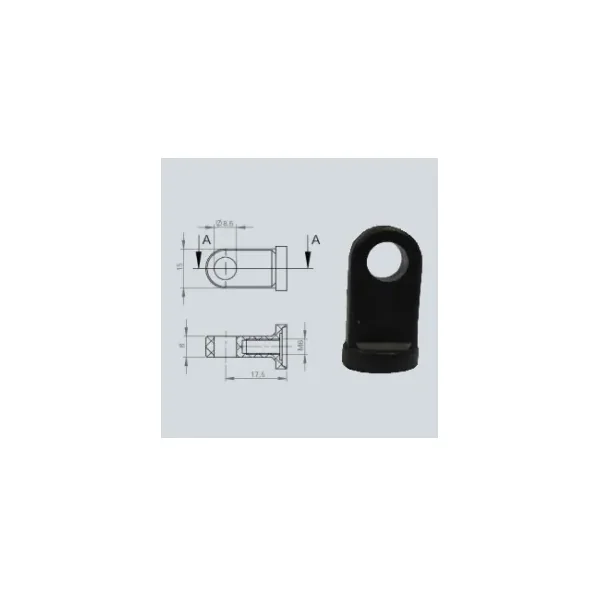 Chape à oeil 8/8 (chape M6-Aluminium-17.5mm)