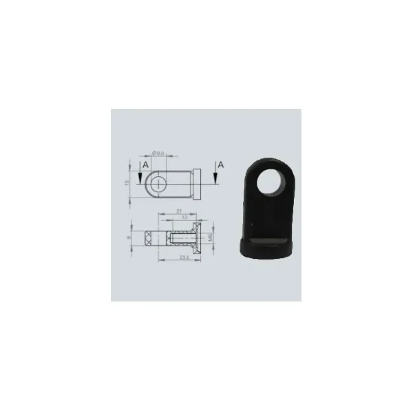 Chape à oeil 8/8 (chape M6-Plastique-23.5mm)