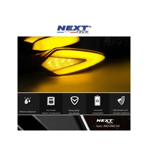Clignotants LED moto aérodynamiques avec feux de stop