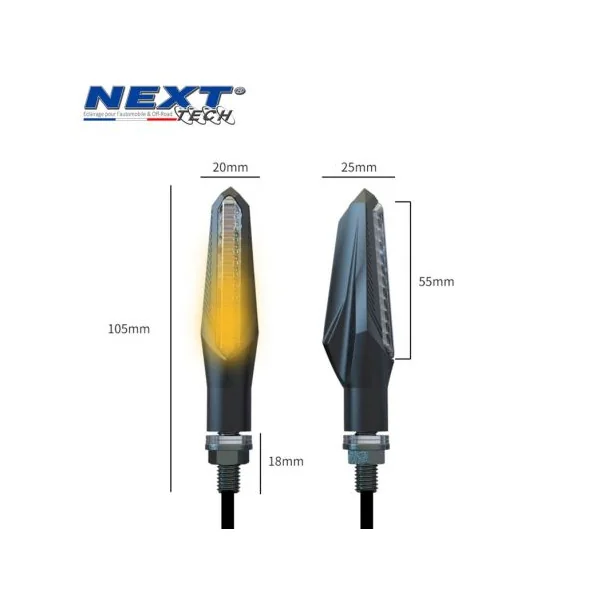 Clignotants moto LED séquentiels dynamiques canbus Next-Tech®