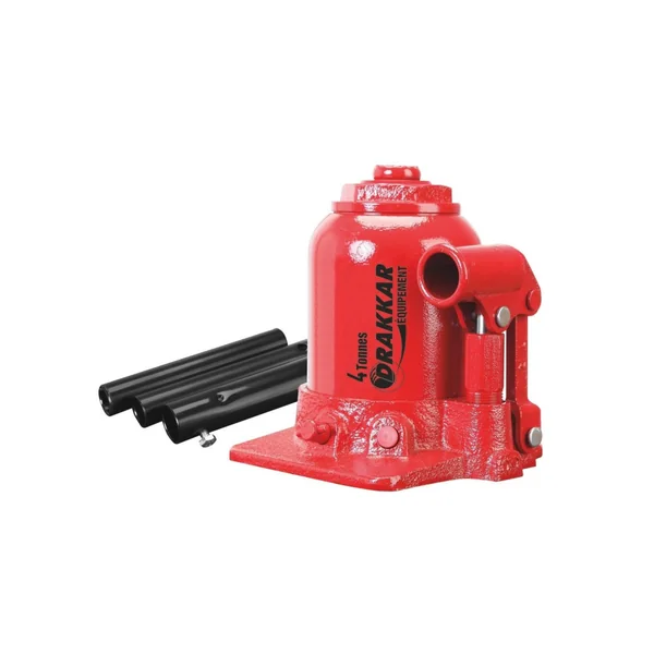Cric bouteille hydraulique télescopique 4 tonnes - Compact et sécurisé