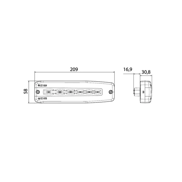 CTL14 LED - Feu arrière LED gauche/droit avec clignotant dynamique
