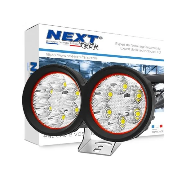 Double optique moto LED phare 160mm