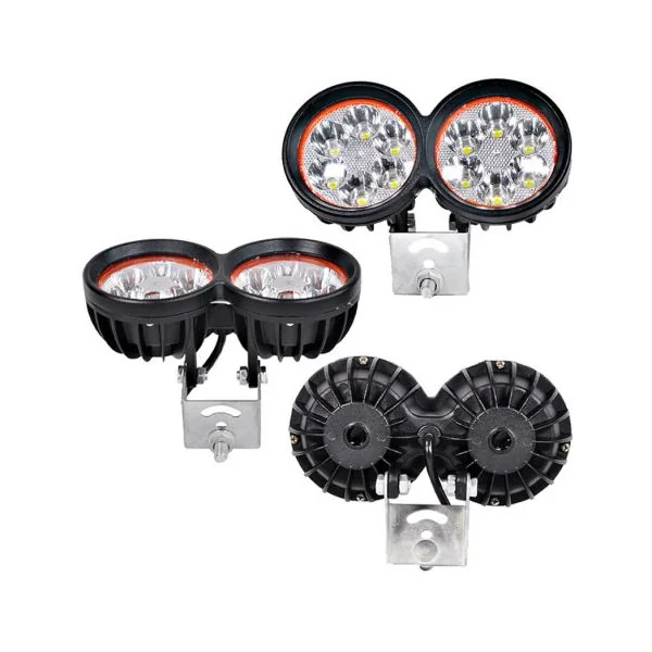 Double optique moto LED phare 160mm