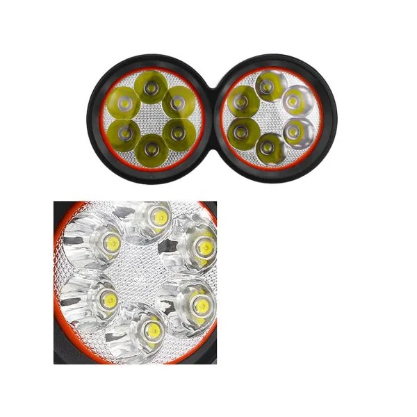 Double optique moto LED phare 160mm