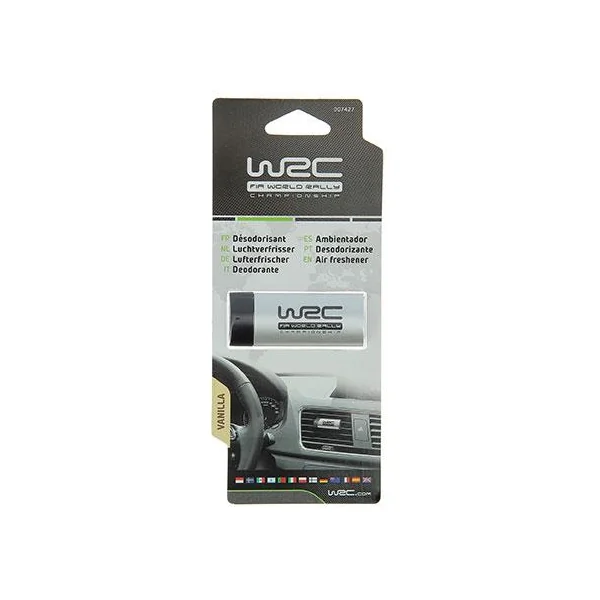 Désodorisant WRC barrette effet métal. Senteur vanille
