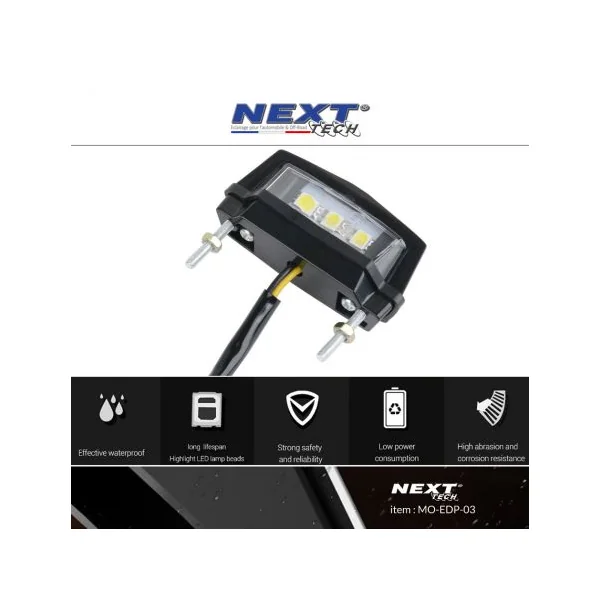 Eclairage de plaque LED Homologué pour moto