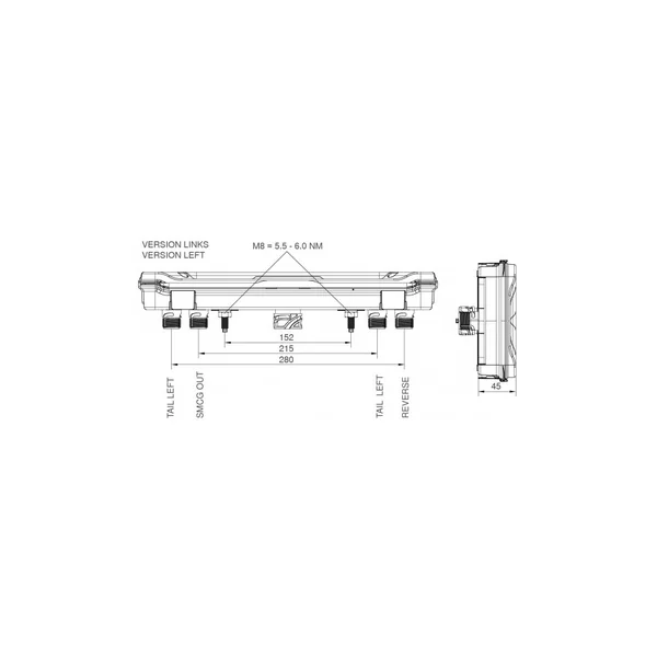 ECOLED II GAUCHE ASPÖCK - 25-4121-021 - 7P ASS2 + 4 X 2P ASS2 - 12/24V