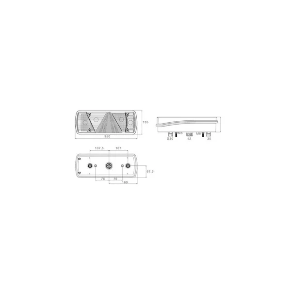 Ecopoint II Droite Aspöck - 25-2900-501 - 7P ASS2 - 12/24V