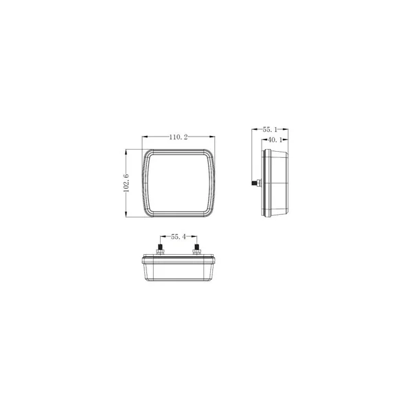 FEU ARRIERE DROIT 12/24 V LED ( avec cable )