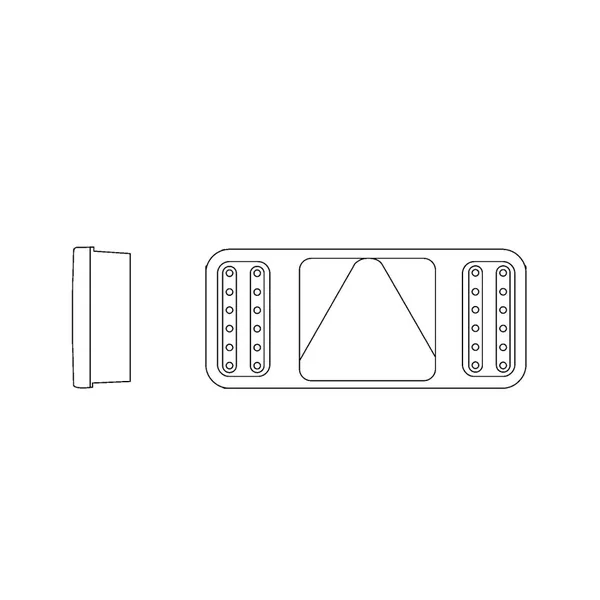 FEU ARRIERE GAUCHE HELLA LED 24 V MONTAGE HORIZONTAL POUR REMORQUE