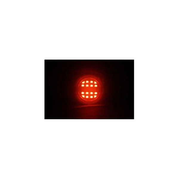FEU ARRIÈRE ROND GAUCHE ET DROIT 12/24V LED A CLIGNOTANT A DÉFILEMENT DYNAMIQUE ( Diamètre 140 mm)