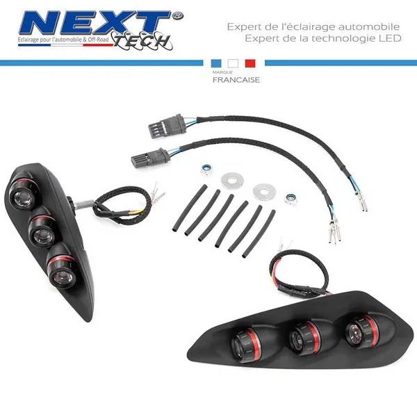 Feu arrière à LED Triple Race pour BMW S1000RR de 2019 à 2022 avec contour bleu