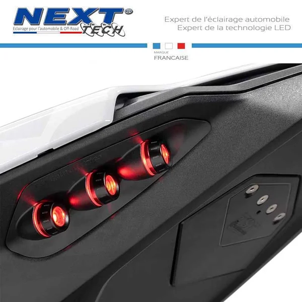 Feu arrière à LED Triple Race pour BMW S1000RR de 2023 à 2025 avec contour rouge