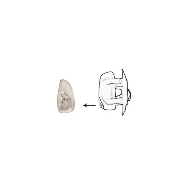 Feu clignotant répétiteur droit pour RENAULT MASTER III ph.1, 2010-2014 blanc, rétroviseur extérieur