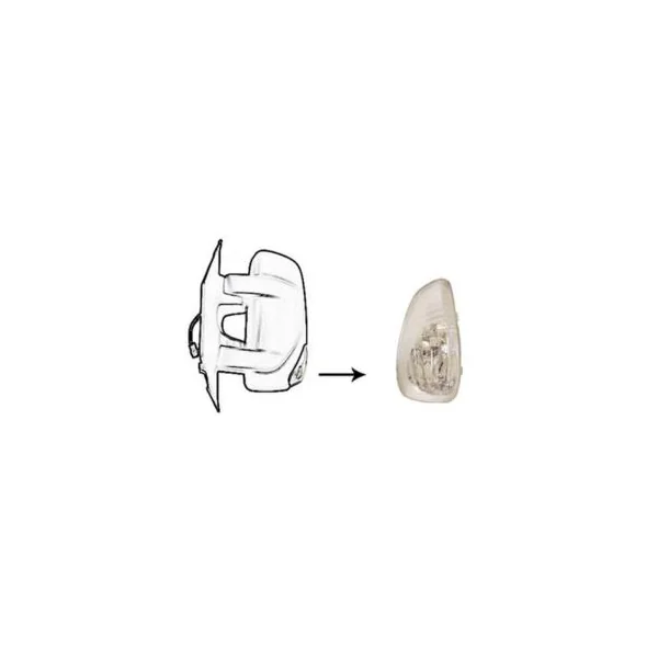 Feu clignotant répétiteur gauche pour RENAULT MASTER III ph.1 2010-2014 blanc, rétroviseur extérieur
