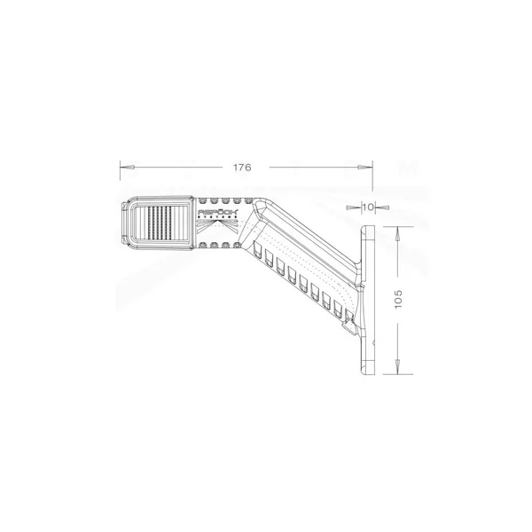 Feu Corne Gauche Superpoint IV LED - 31-3103-024 - Connecteur sortie de câble - 12/24V