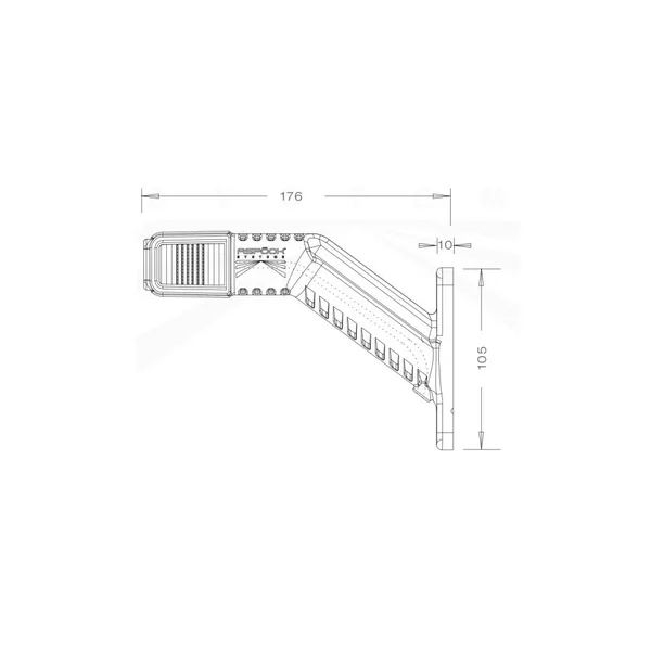 Feu Corne Gauche Superpoint IV LED - 31-3103-204 - Connecteur 2P ASS2 - 12/24V