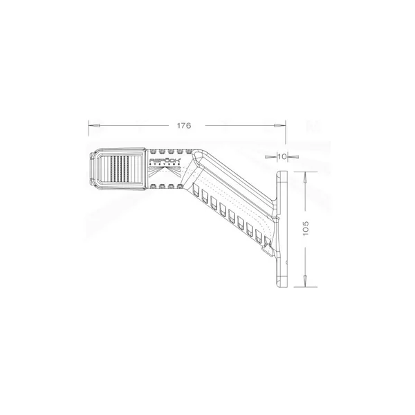 Feu Corne Gauche Superpoint IV LED - 31-3105-004 - Connecteur 2P ASS2 - 12/24V