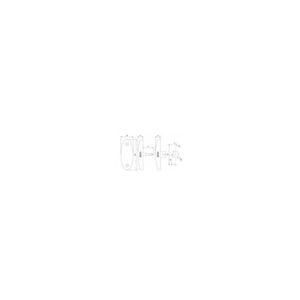Feu de Gabarit LED Rouge 12/24V Rubbolite M894 à Plaquer - Connecteur Superseal
