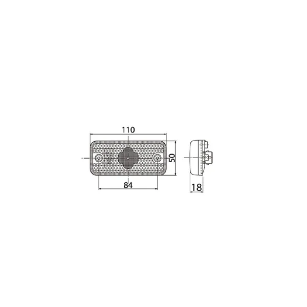 Feu de position Blanc LED VIGNAL - SMD98 LED - D10500 - 24V
