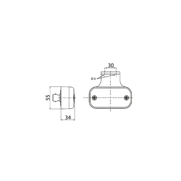 Feu de position Blanc VIGNAL - FE94/98 - 194150 - 12/24V