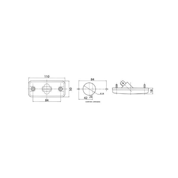 Feu de position Orange VIGNAL - FPL93 -193290 - 12/24V