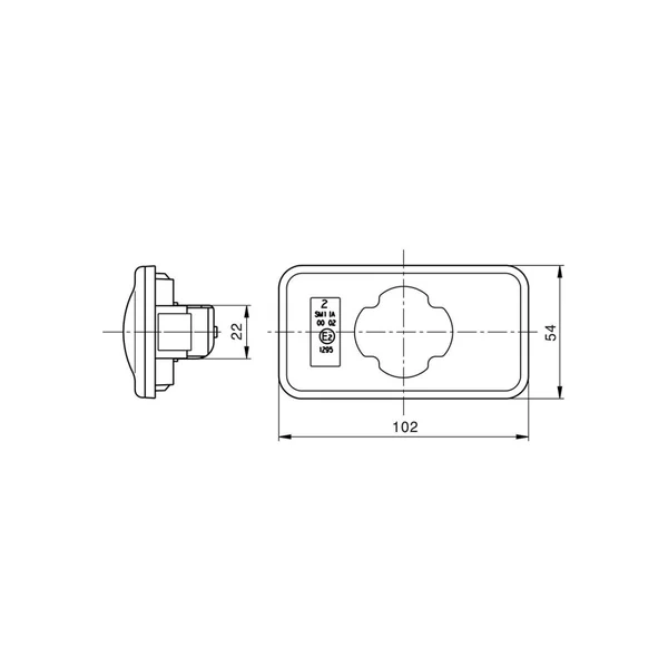 Feu de position Orange à LED VIGNAL SMD00 - 198740 - 24V