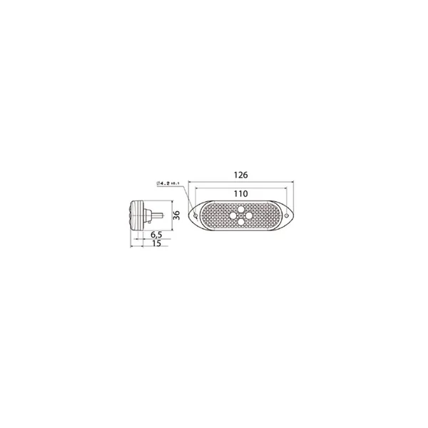 Feu de position Rouge VIGNAL - SMD04 - 104180 - 24V