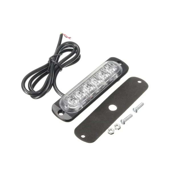 Feu de pénétration signalisation flash 12/24V 18W à 6 LED - Orange