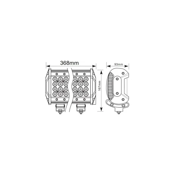 FEU DE TRAVAIL POUR QUAD 60 LED-180W, 5000 Lm