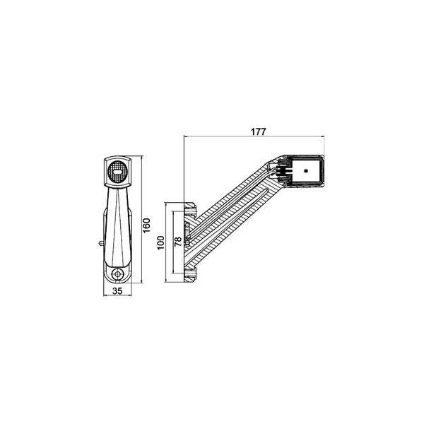 Feu d'encombrement LED Hella Connecteur EasyConn - Gauche - 12/24V