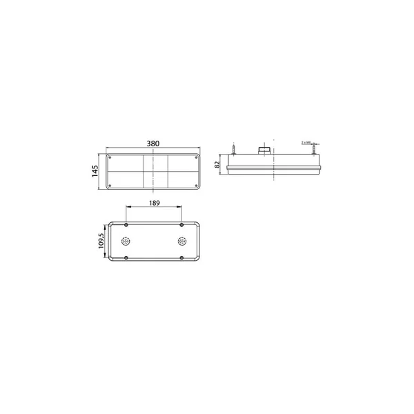 Feu Droit VIGNAL - Série 725 - D12335 - 12/24V - Connecteur AMP Arrière