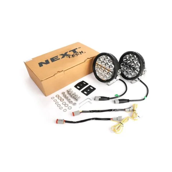 Feu LED 165mm avec feux de jour circulaire orange et blanc