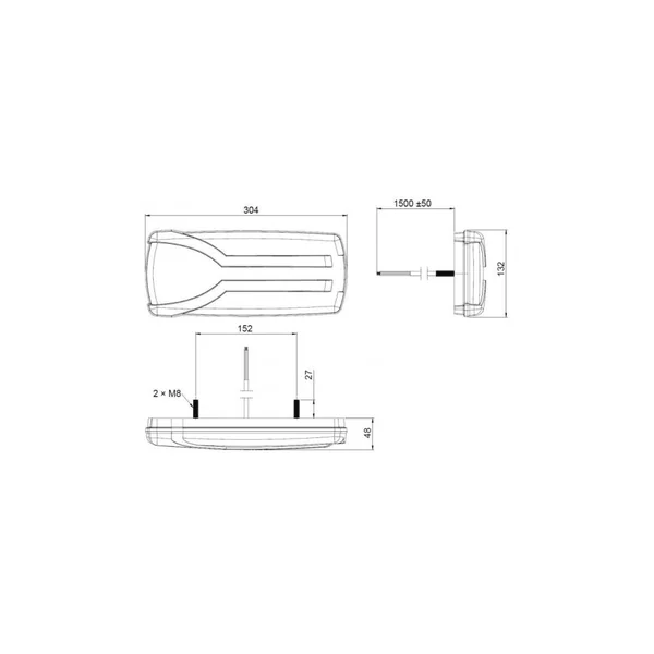 Feu LED Multifonction Arrière Gauche CARMEN LZD 2400