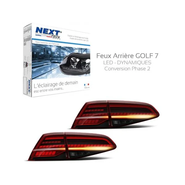 Feux arrière dynamiques Golf 7 conversion Phase 2
