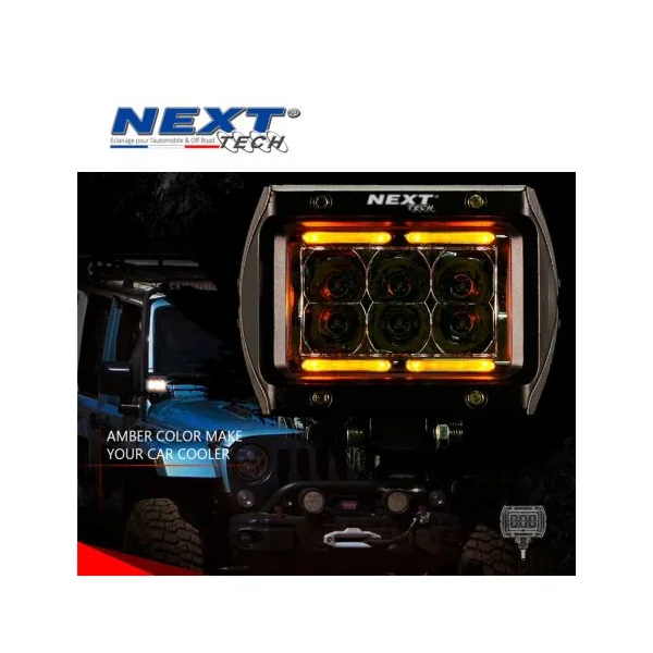 Feux de travail LED 100mm 20W DRL orange