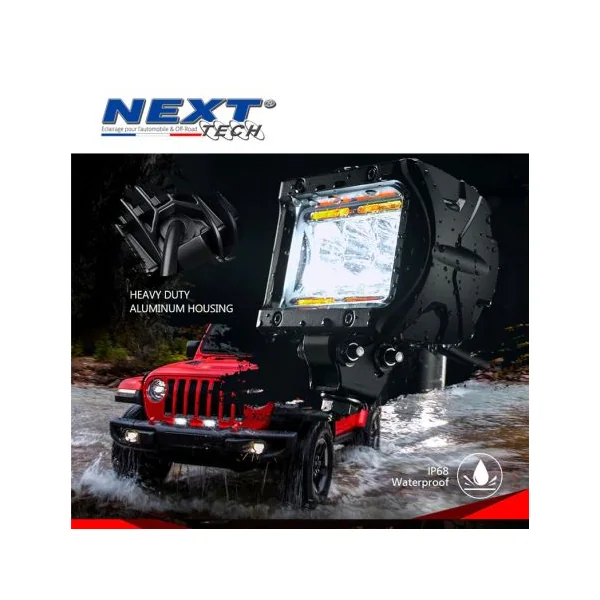 Feux de travail LED 100mm 20W DRL orange