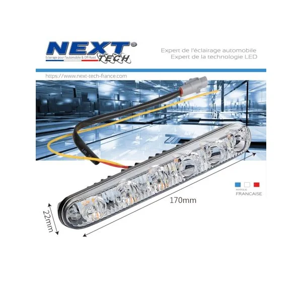 Feux diurnes LED pour voiture avec clignotant